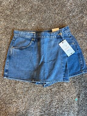 Zara Light Blue Denim Skort
